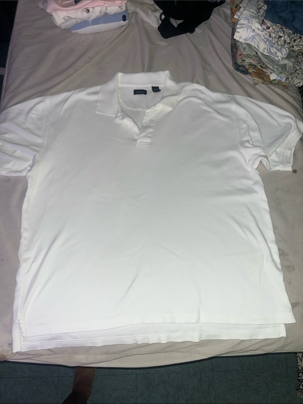 Izod White Men's Polo Shirt